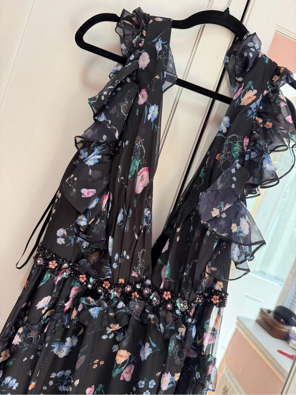 NWT Mac Duggal Floral Ruffle Gown 68090 – size 14 - Picture 6 of 10